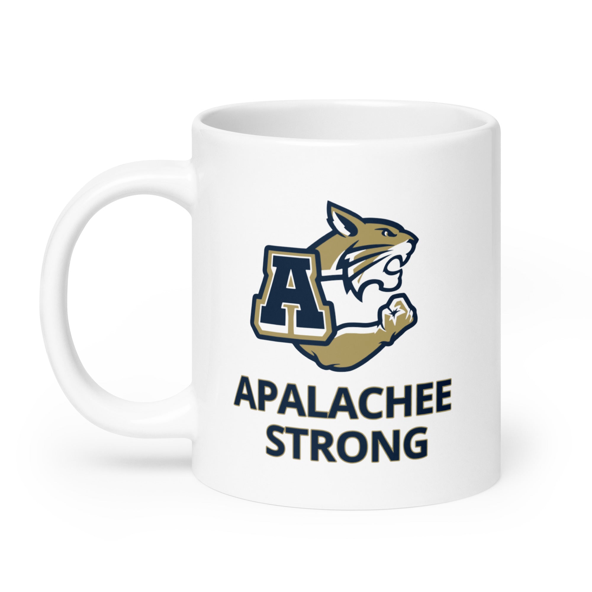 Taza blanca brillante Apalachee Strong