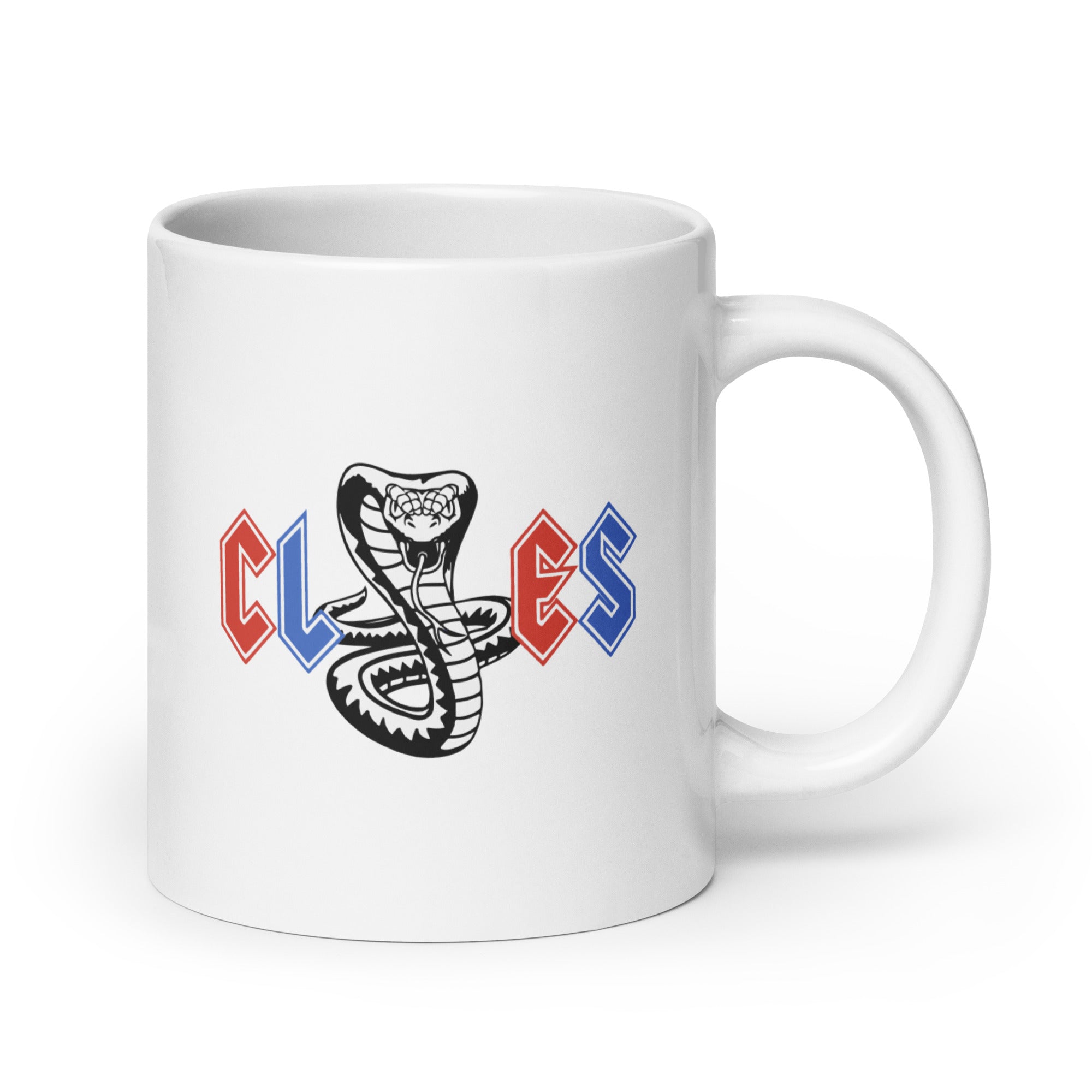 CLES White glossy mug