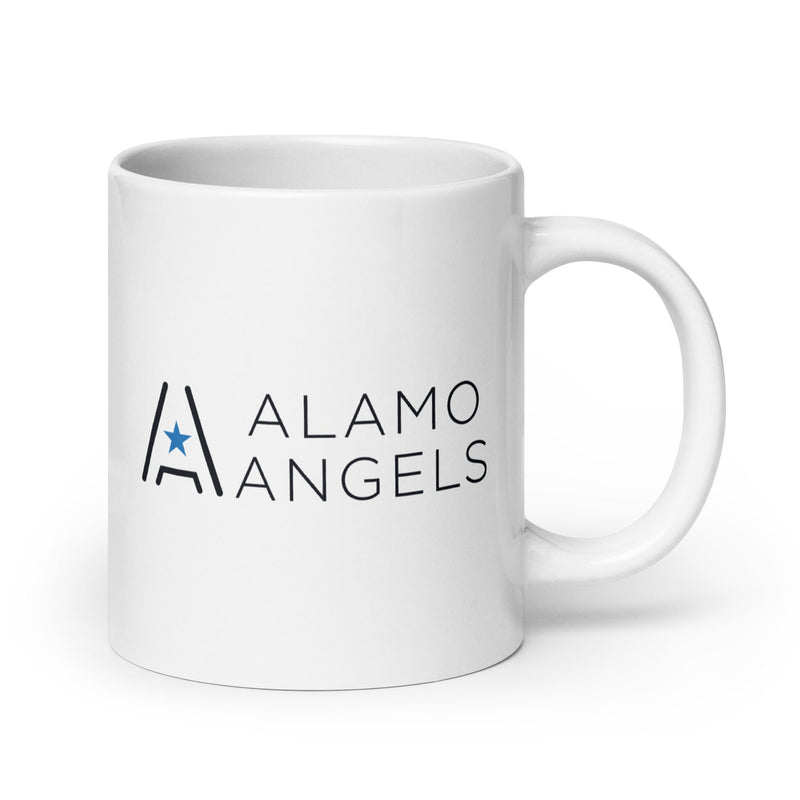 Taza blanca brillante de Alamo Angels