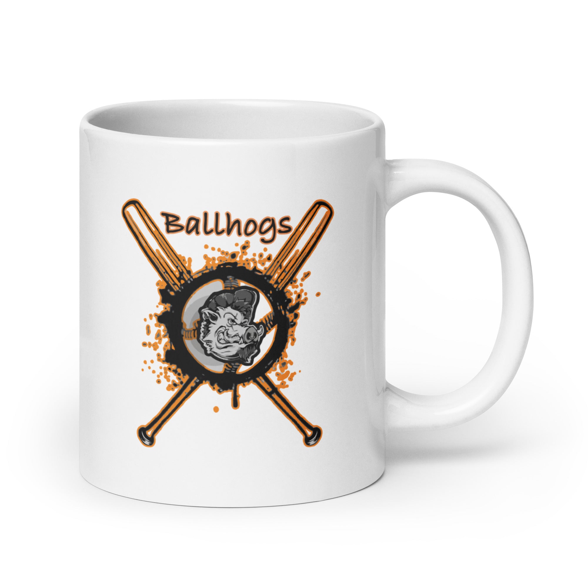 Ballhogs White glossy mug