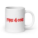 Taza blanca brillante Fire4One