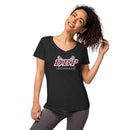 Camiseta ajustada con cuello en V para mujer de DBP Lacrosse