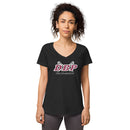 Camiseta ajustada con cuello en V para mujer de DBP Lacrosse