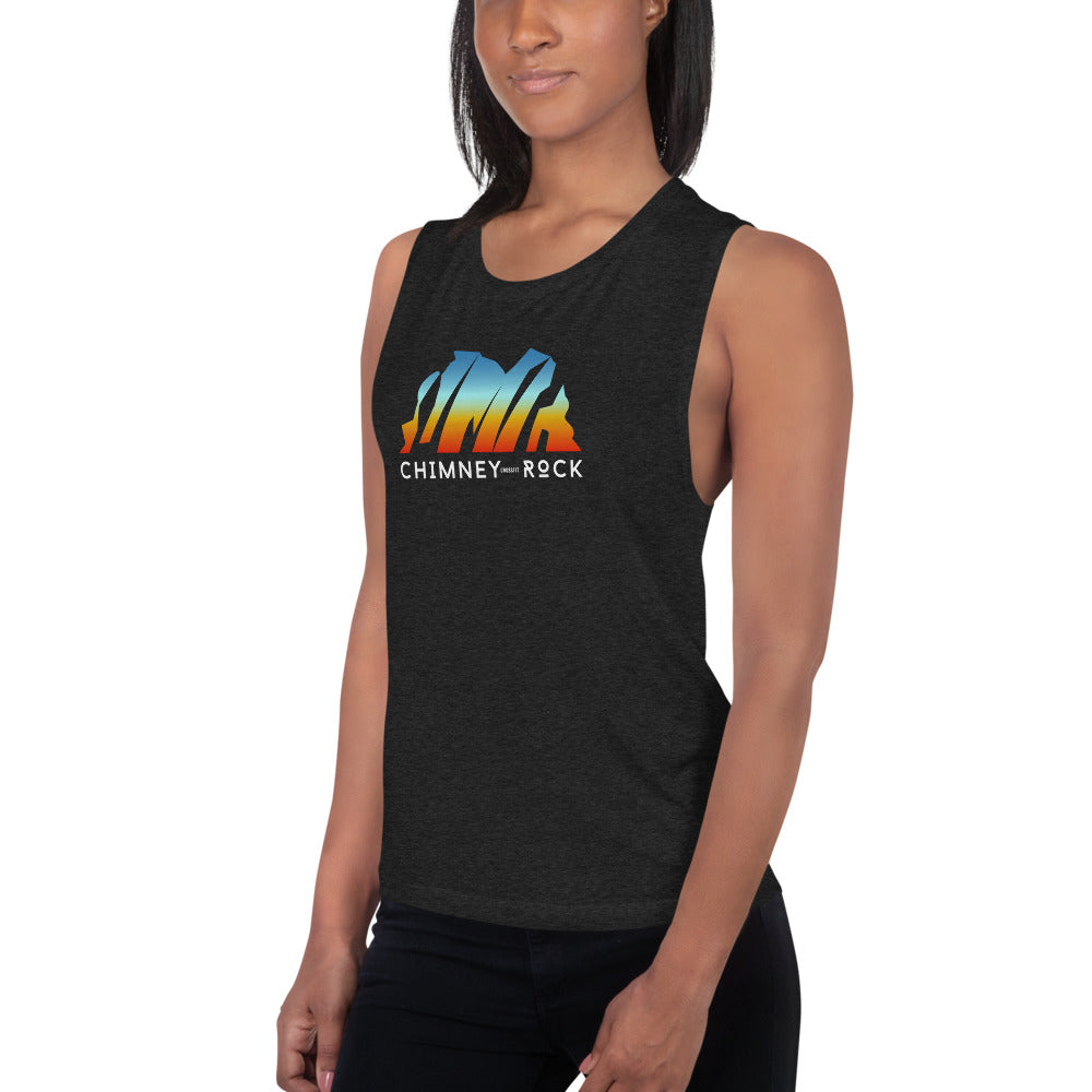 Chimney Rock Black Ladies’ Muscle Tank