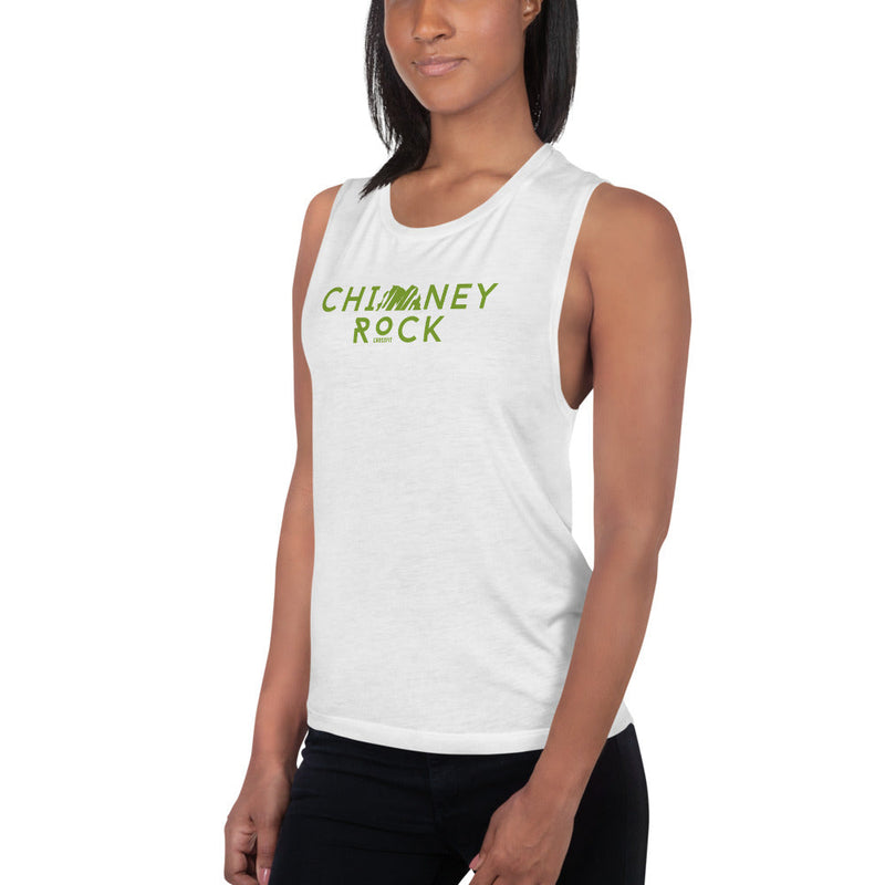 Chimney Rock Ladies’ Muscle Tank - Green Logo
