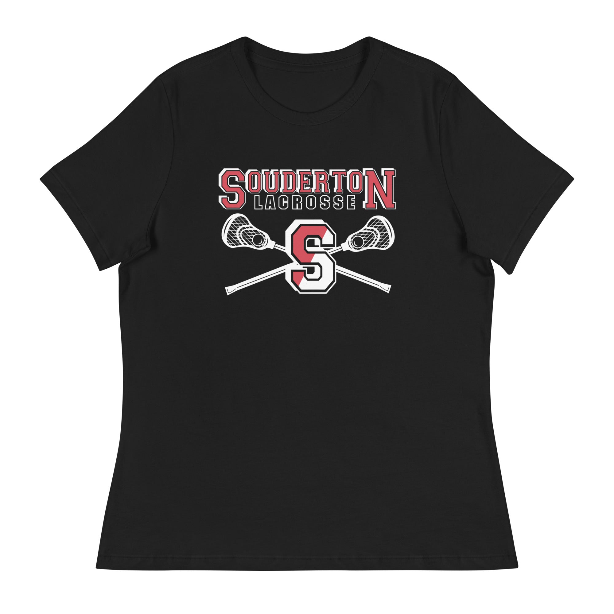 Camiseta relajada de lacrosse de Souderton para mujer