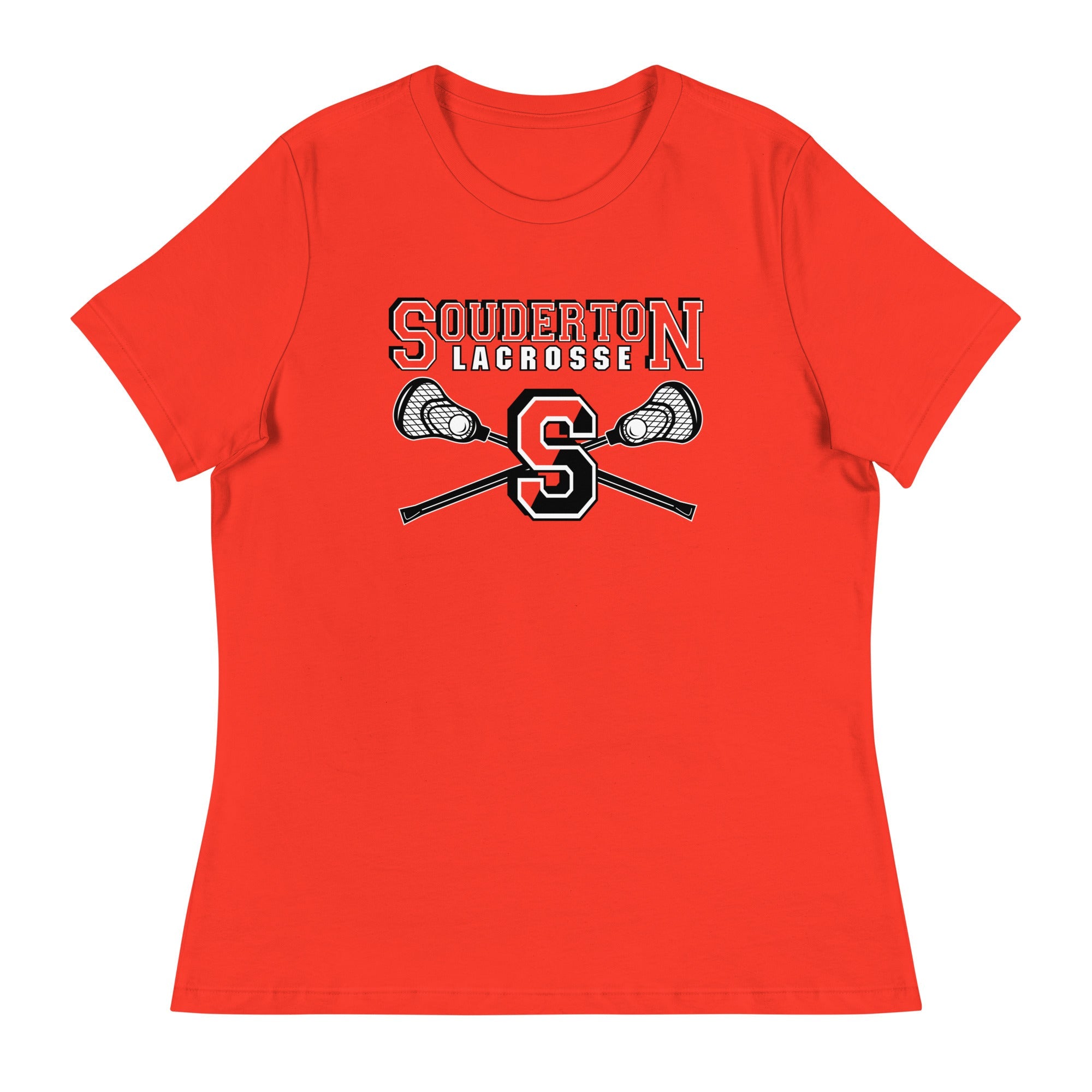 Camiseta relajada de lacrosse de Souderton para mujer