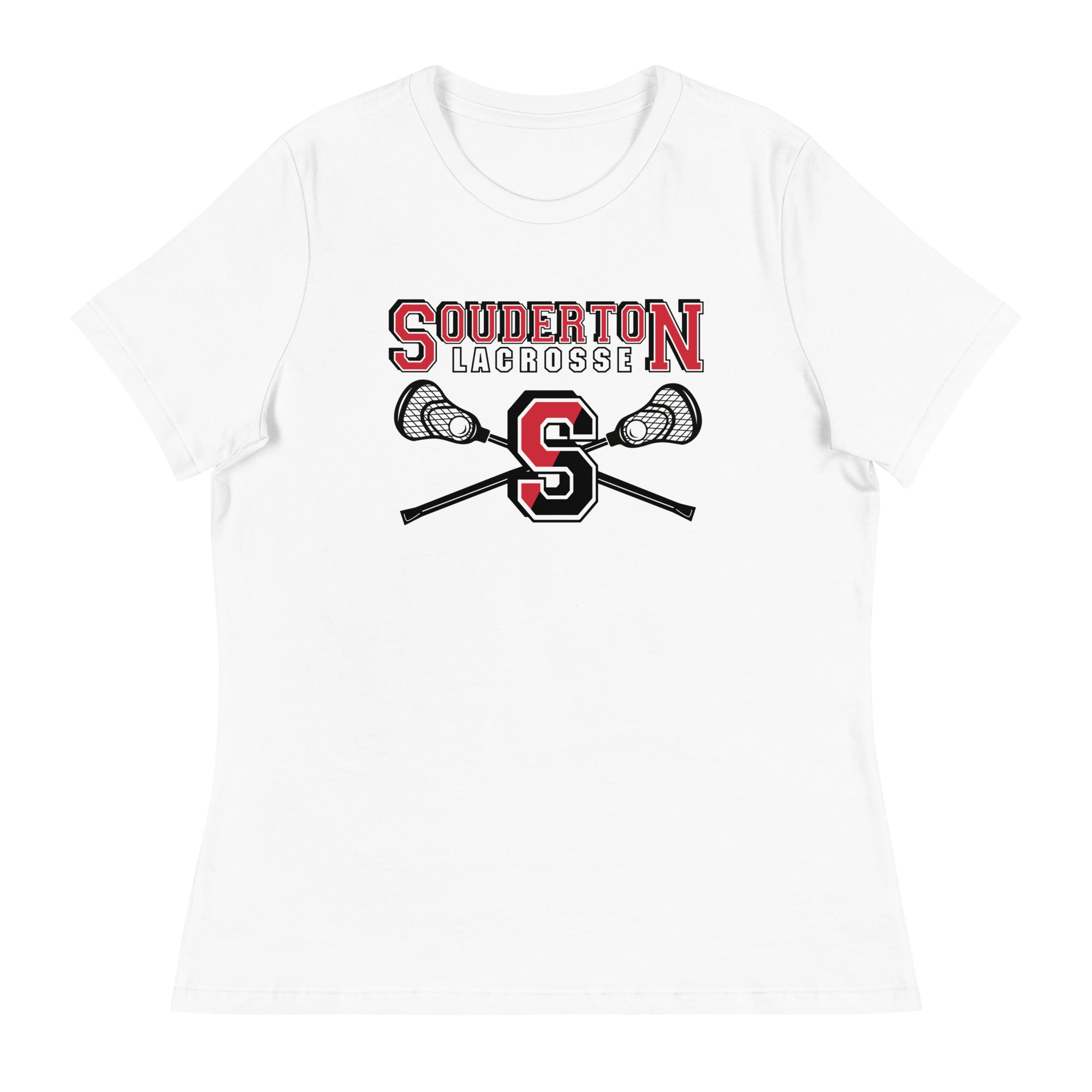 Camiseta relajada de lacrosse de Souderton para mujer