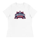 Camiseta relajada para mujer del proyecto de hockey americano