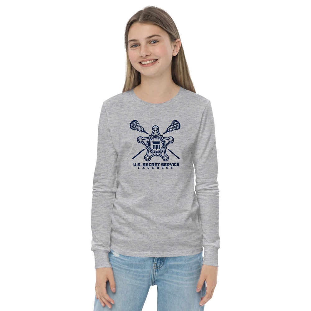 Camiseta de manga larga juvenil de lacrosse de la USSS