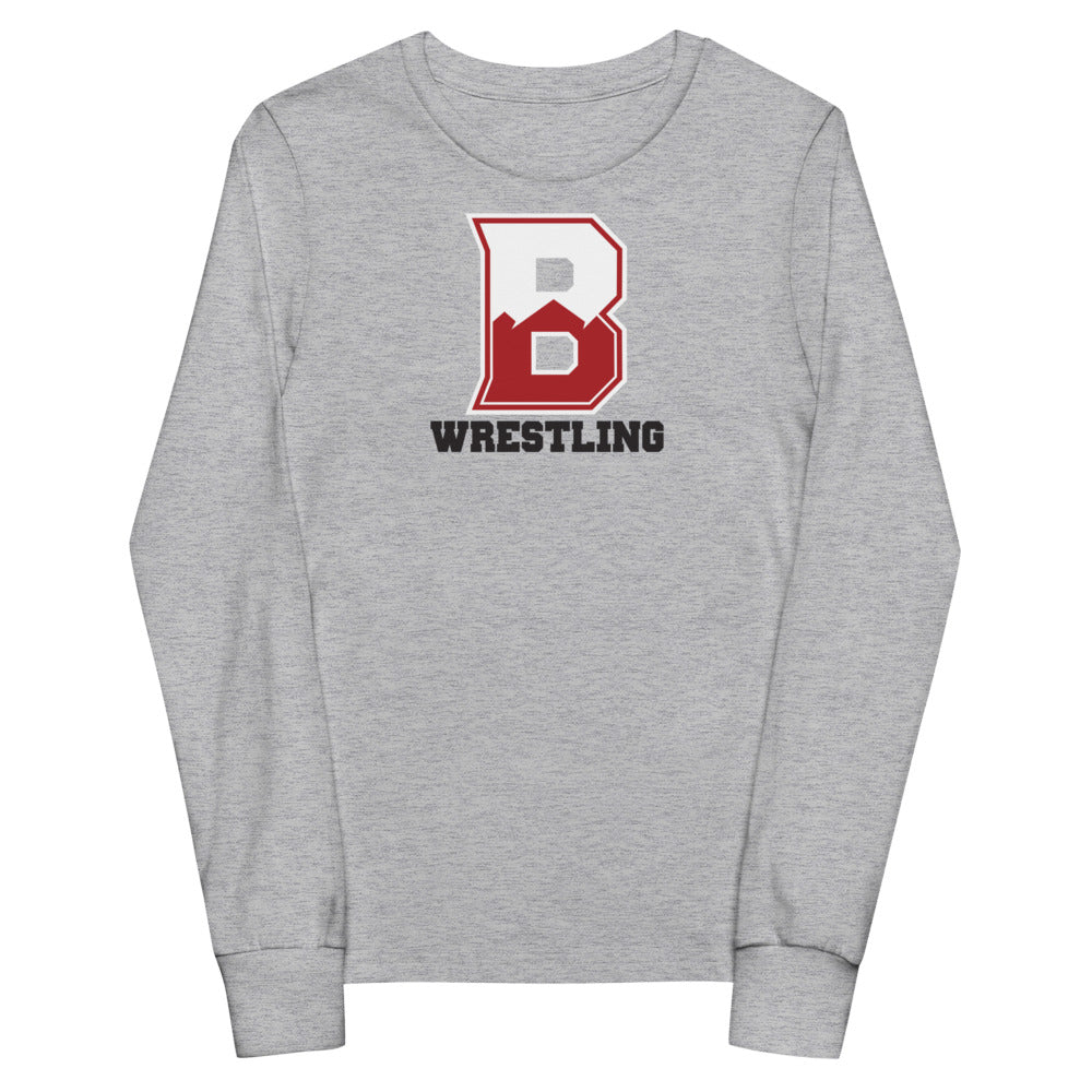 Camiseta de manga larga para jóvenes de lucha libre de Bernardsville con personalización