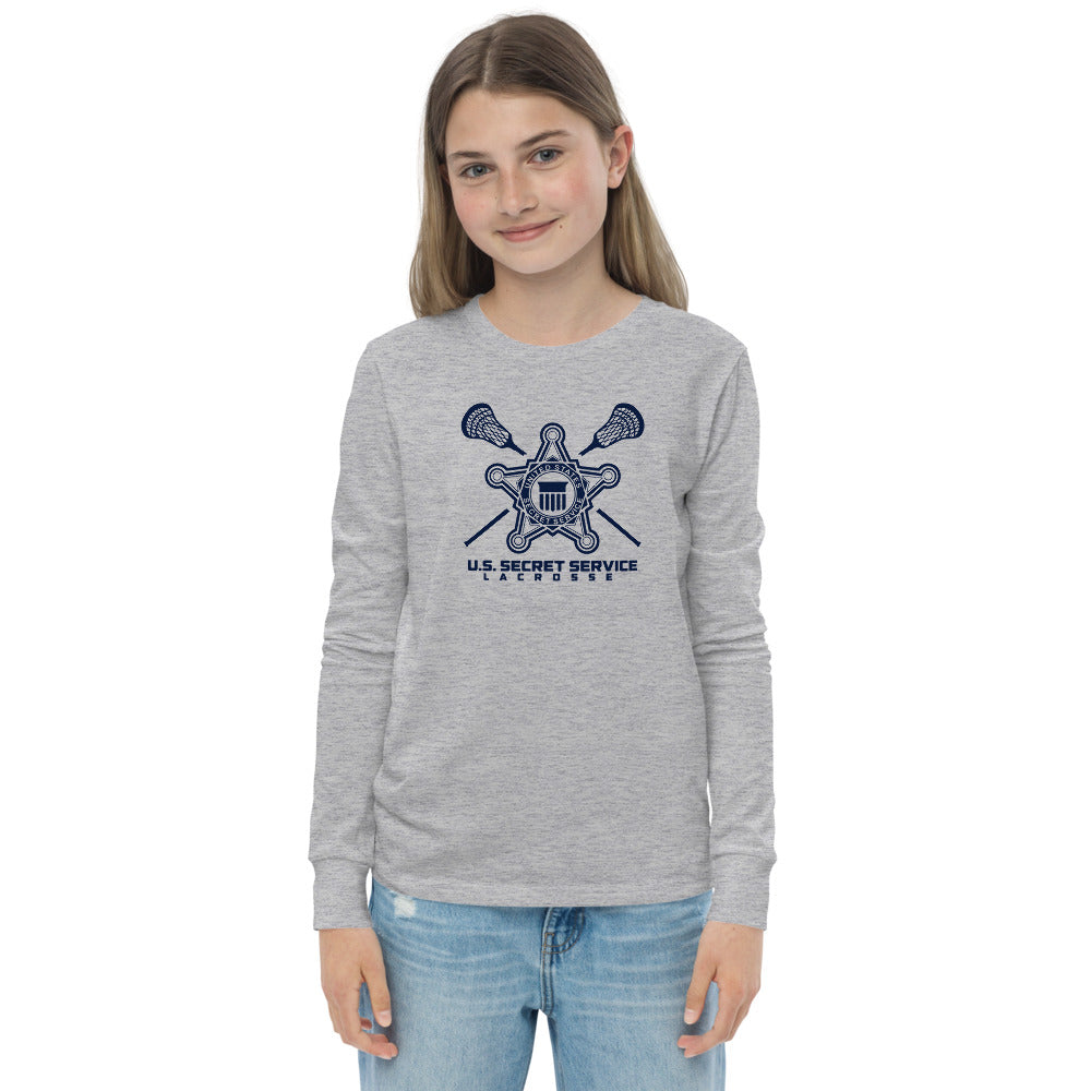 Camiseta de manga larga juvenil de lacrosse de la USSS