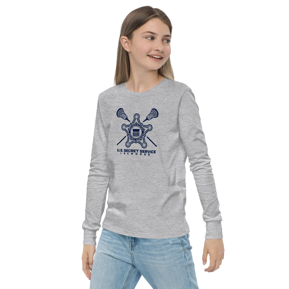 Camiseta de manga larga juvenil de lacrosse de la USSS