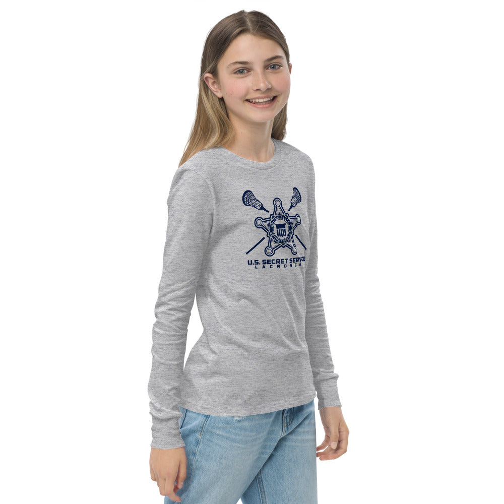 Camiseta de manga larga juvenil de lacrosse de la USSS