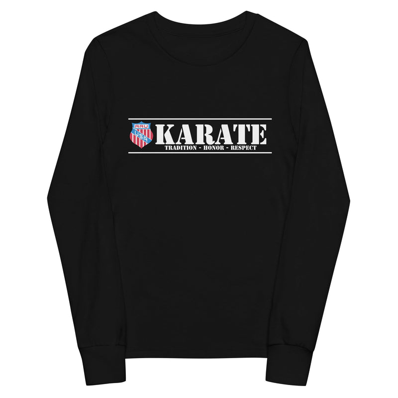 AAU Karate Youth long sleeve tee v1