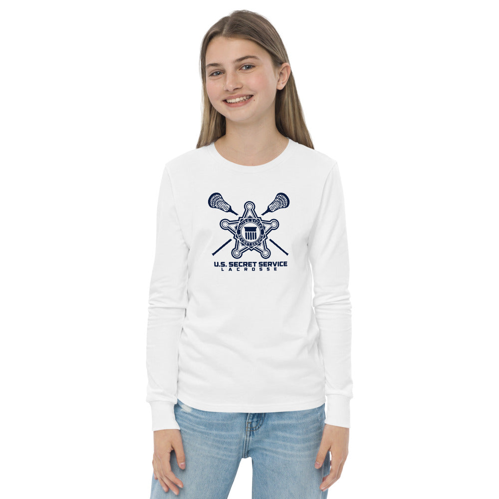Camiseta de manga larga juvenil de lacrosse de la USSS