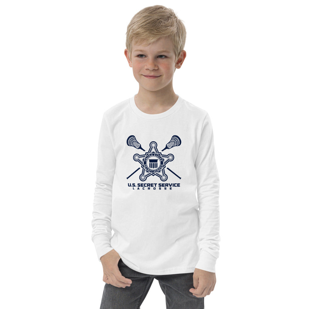 Camiseta de manga larga juvenil de lacrosse de la USSS