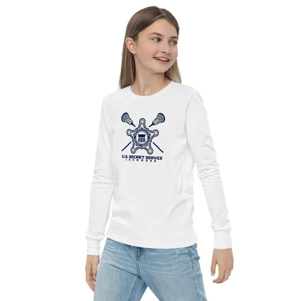 Camiseta de manga larga juvenil de lacrosse de la USSS
