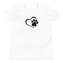 Dog PawsYouth Short Sleeve T-Shirt