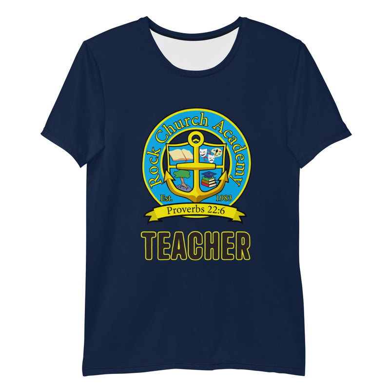 Camiseta deportiva de manga corta de rendimiento para hombre RCA TEACHER v2