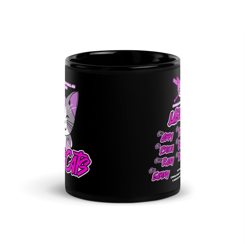 Laser Cats Black Glossy Mug