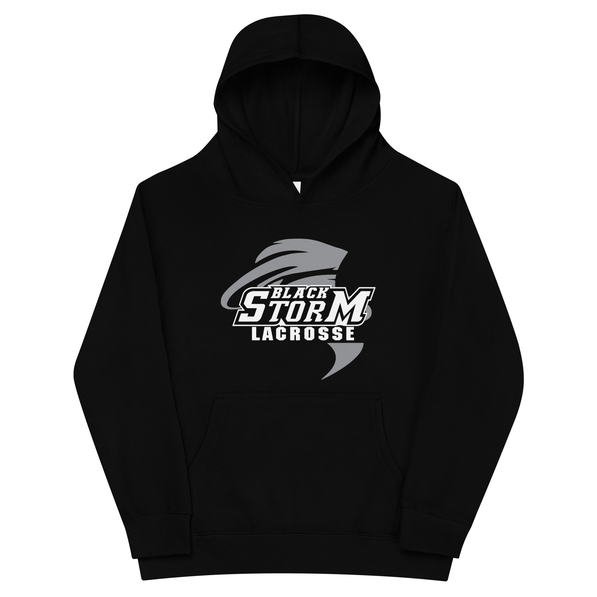 Black Storm Kids fleece hoodie w Personalization