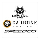Lethal BMX/Carbone Bubble-free stickers