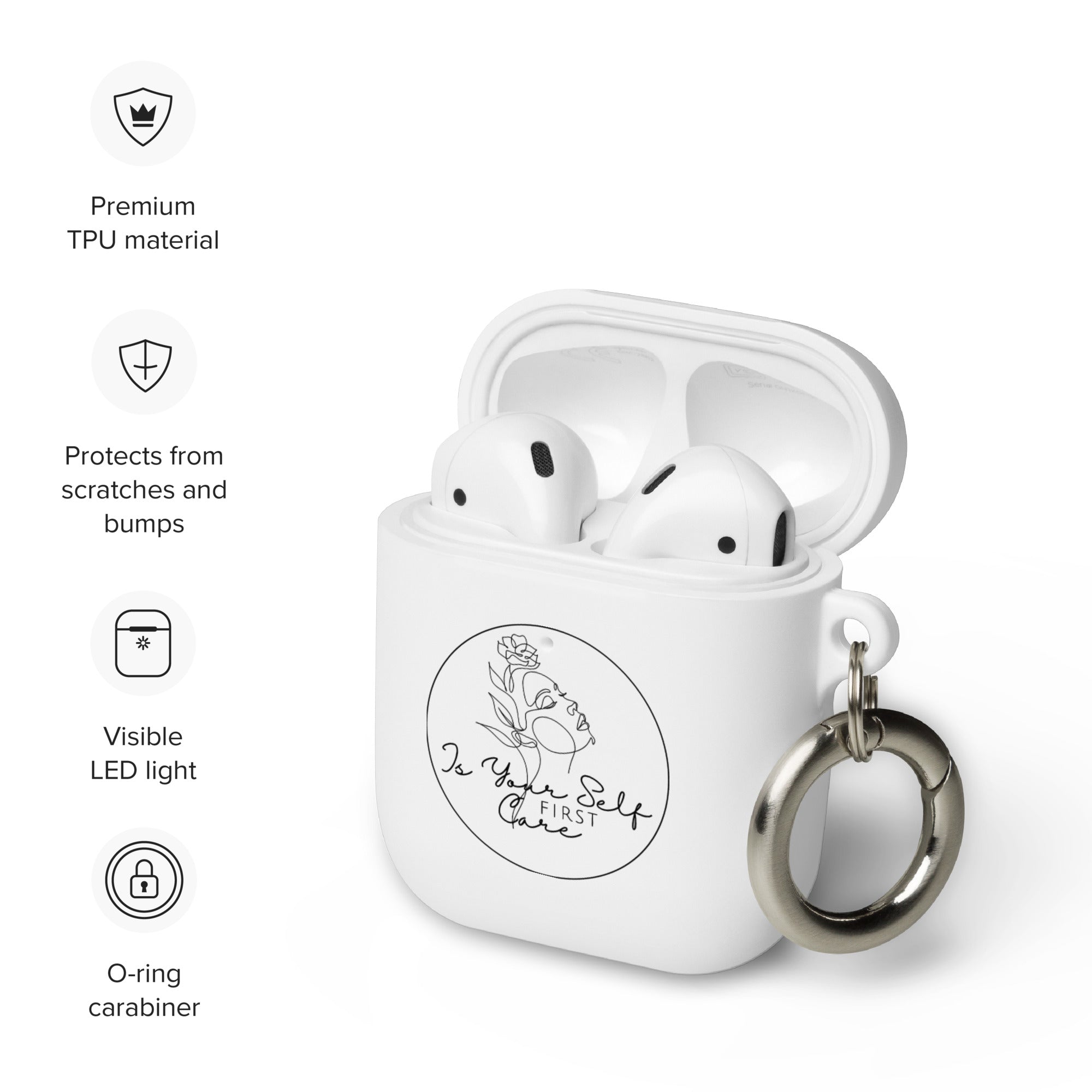 Isyourselfcarefirst Rubber Case for AirPods®
