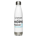 Botella de agua de acero inoxidable con la frase Way Truth Life Radio