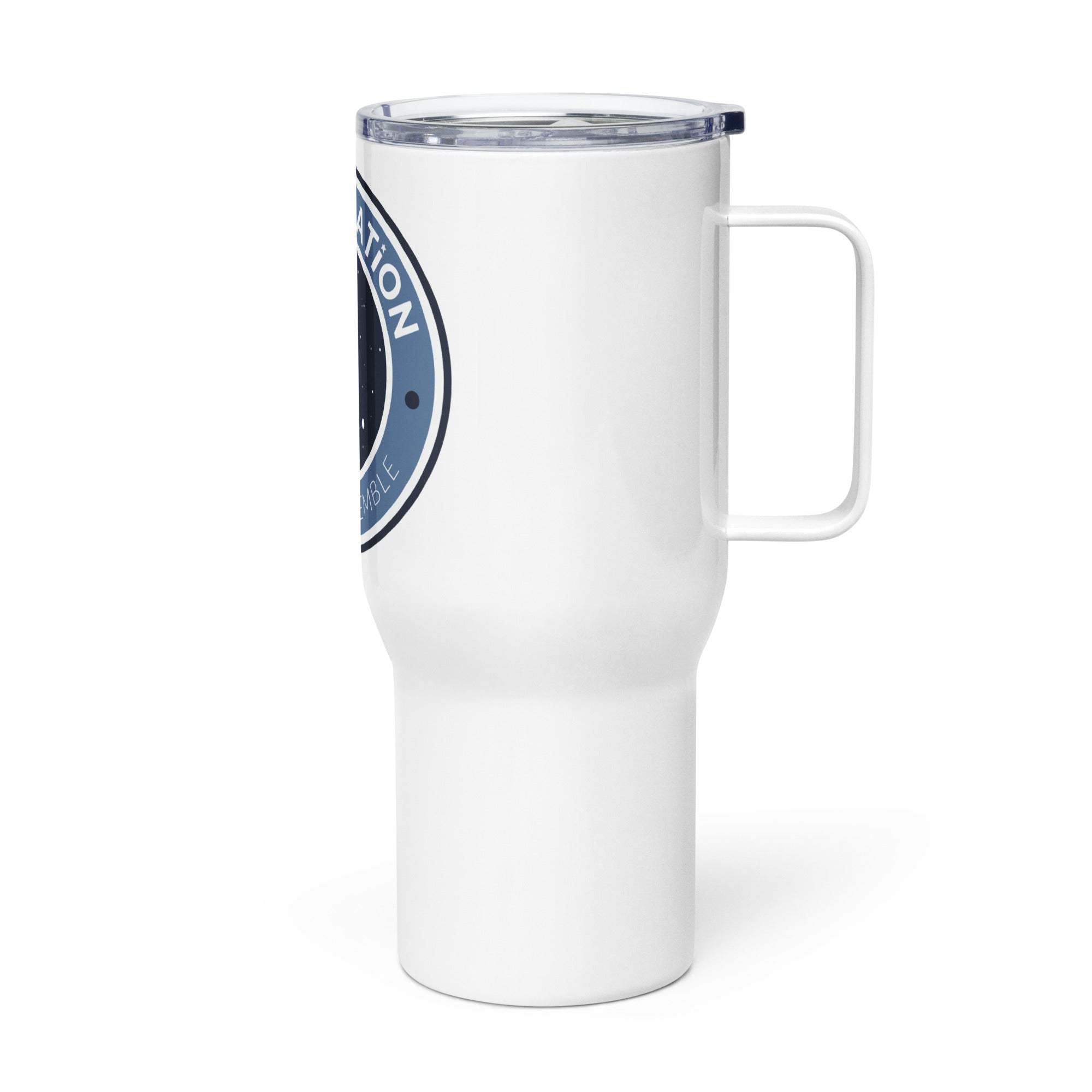 CME Travel mug with a handle