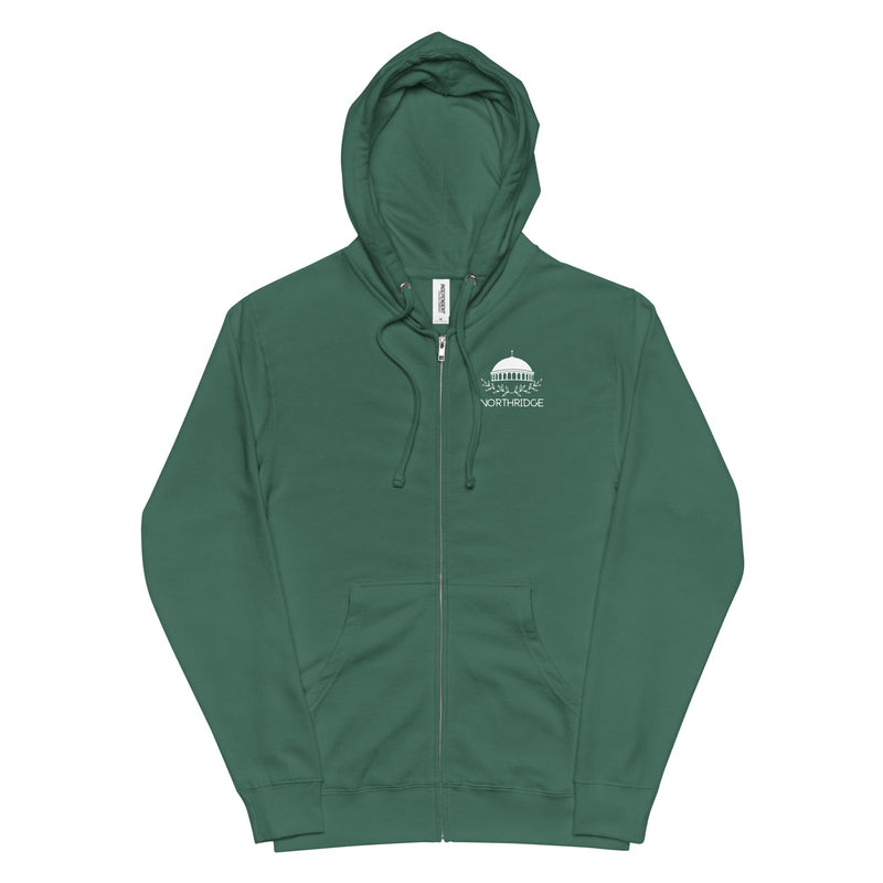 SNC Unisex fleece zip up hoodie (BackPrint)