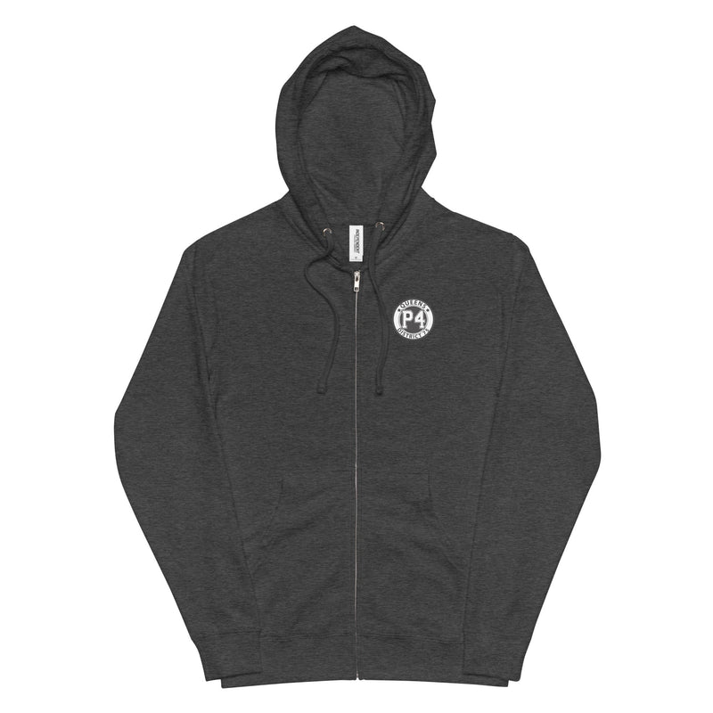 p4 Unisex fleece zip up hoodie