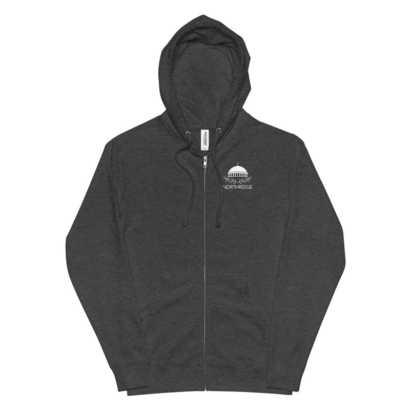 SNC Unisex fleece zip up hoodie (BackPrint)