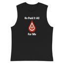 Camiseta sin mangas Thriving Faith (Él lo pagó todo)