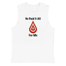 Camiseta sin mangas Thriving Faith (Él lo pagó todo)