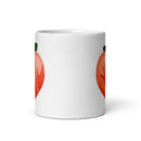 Taza blanca brillante Peach Curse