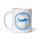 Taza blanca brillante SEA FLIGHTS