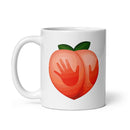 Taza blanca brillante Peach Curse