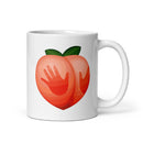 Taza blanca brillante Peach Curse