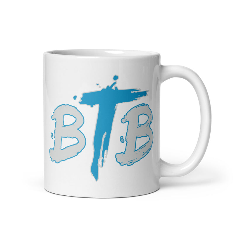 BTB White glossy mug
