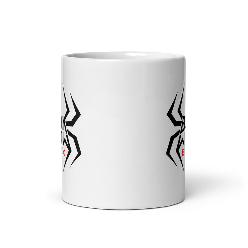BW White glossy mug