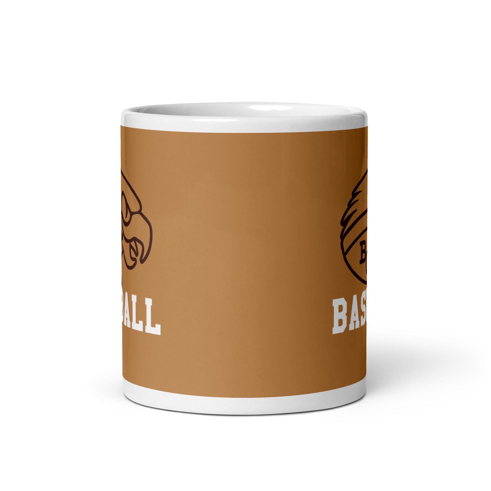 Taza blanca brillante Beca Baseball