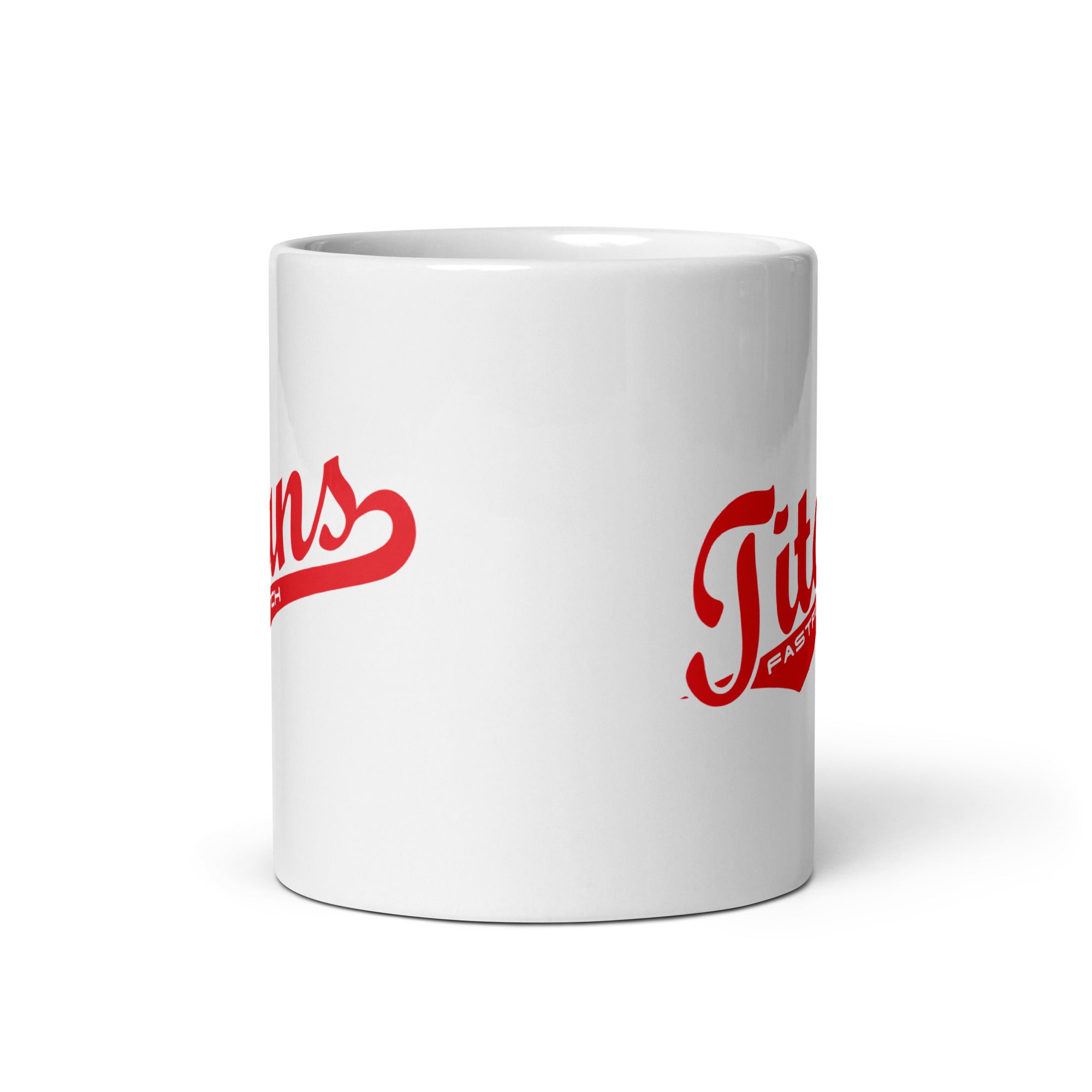 Titans Fastpitch White glossy mug