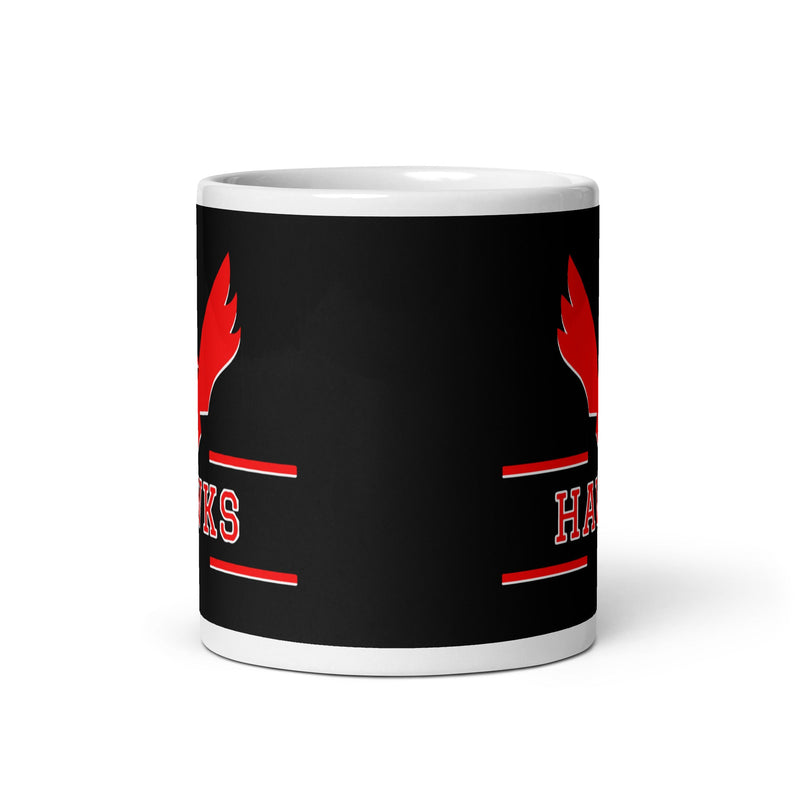 HHH Hawks White glossy mug