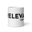 Relevant Law White glossy mug