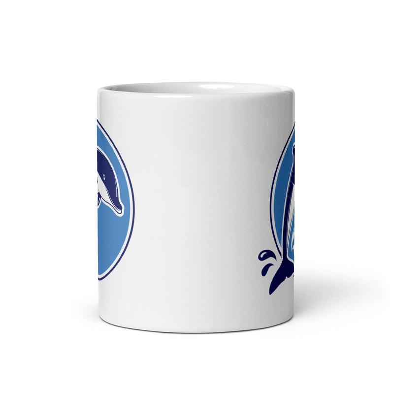 FE White glossy mug