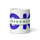 Taza blanca brillante OLD SKOOL