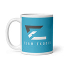 Taza blanca brillante del equipo Exodis