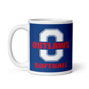Taza blanca brillante Modesto Outlaws