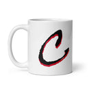 CV White glossy mug